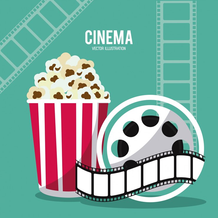 Vektor popcorn film film kino symbol