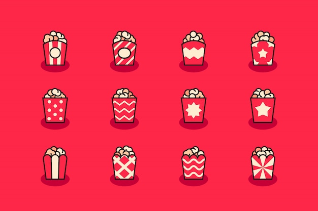 Popcorn-icon-set