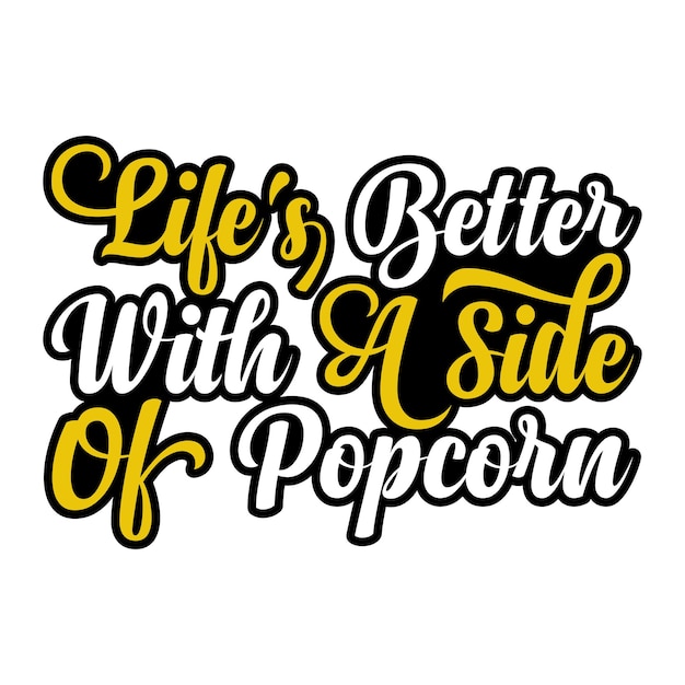 Vektor popcorn-tag typografie t-shirt-design