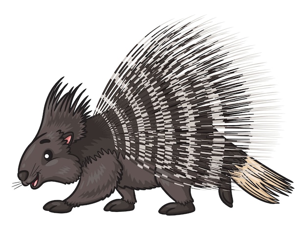 Vektor porcupine cartoon illustration