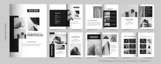 Portfolio-Design oder Architektur-Portfolio oder Interieur-Portfolio