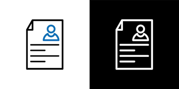 Portfolio-Illustration mit dem Lebenslauf-Symbol