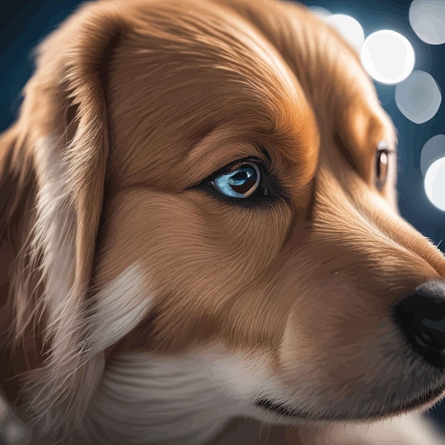 Vektor porträt eines süßen hundesporträt eines süßen hundeshund porträt eines süßen hundes