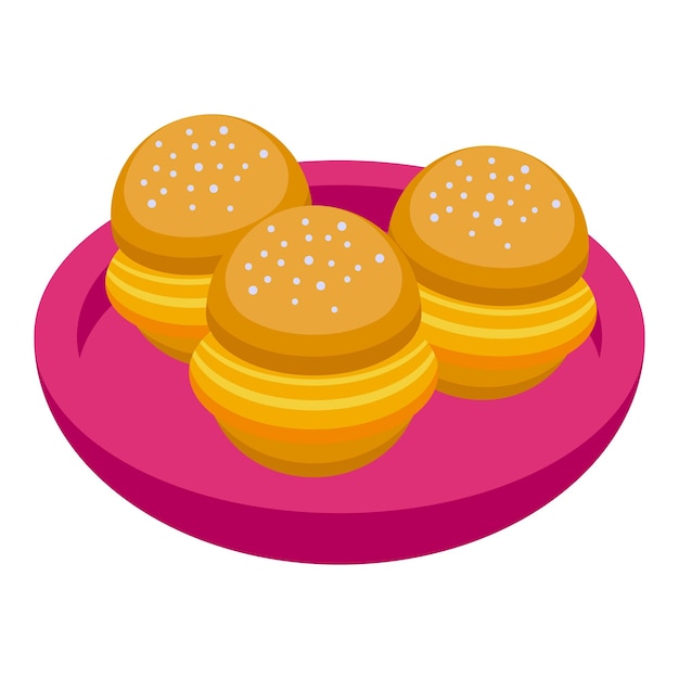 Vektor portugal-cupcake-symbol, isometrischer vektor, essen, küche, mahlzeit, torte