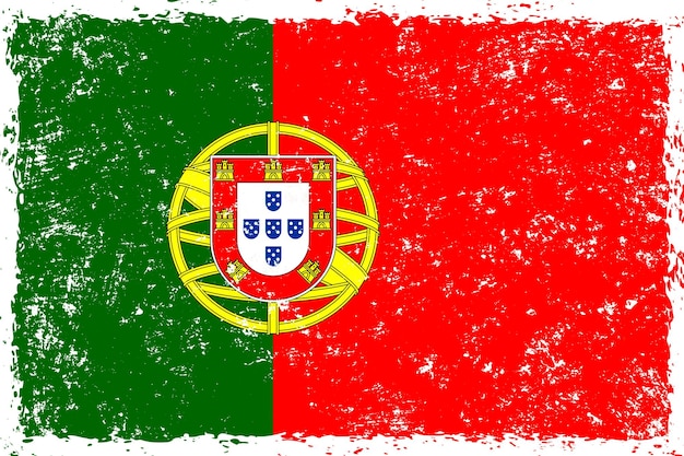 Portugal-flagge im grunge-stil