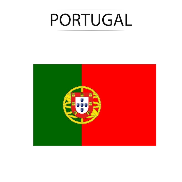 Portugal-landesflaggen-konzeptschablonenlogo
