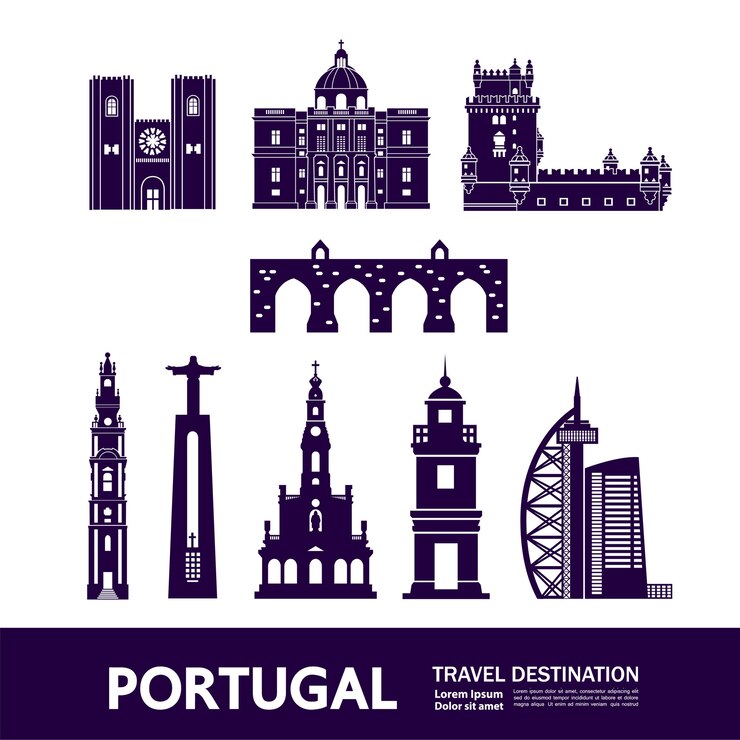 Vektor portugal reiseziel großartig