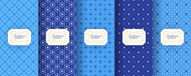 Vektor portugiesische azulejo-fliesen nahtlose muster druckt orientalische marokkanische geometrische motive