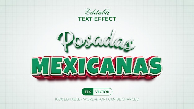 Posadas mexicanas texteffekt bearbeitbarer texteffekt