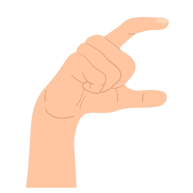 Positive menschliche Hände und Finger geben ein kleines Zeichen