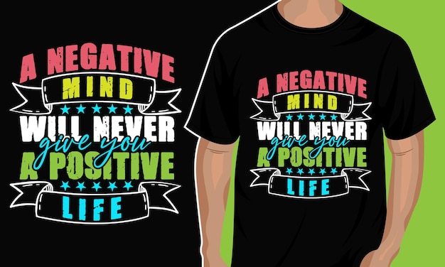 Positive motivierende typografie-zitat-t-shirt-design