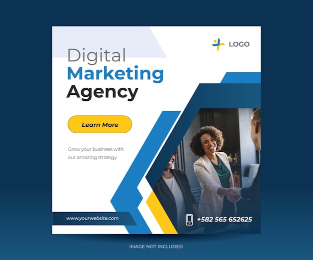 Post-design einer agentur für digitales marketing