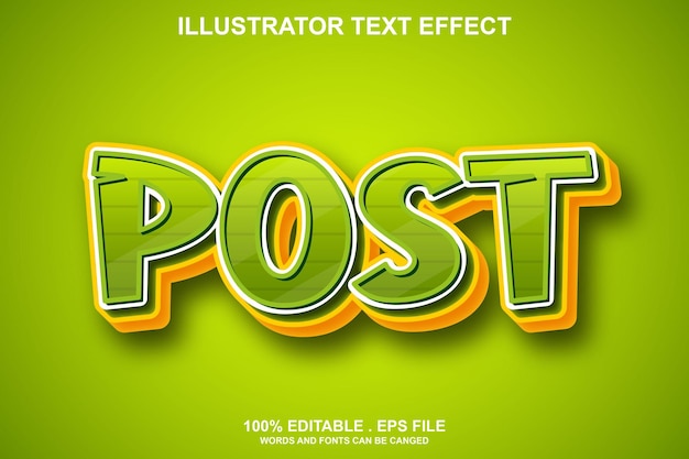 Vektor post-text-effekt editierbar