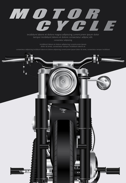 Vektor poster chopper motorrad isoliert