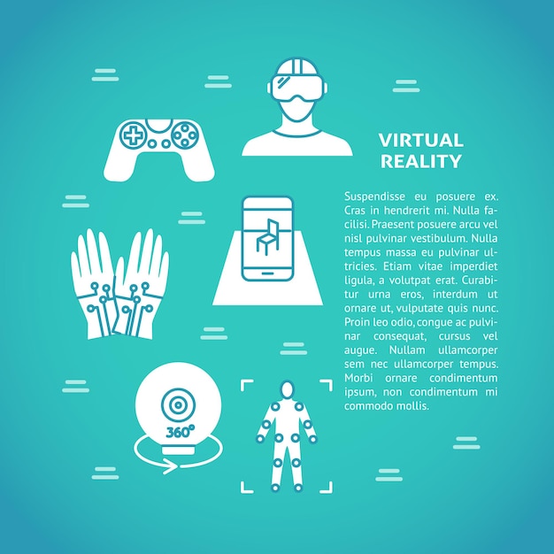 Vektor poster für virtuelle realität