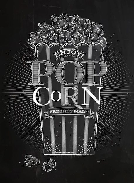 Vektor poster popcorn