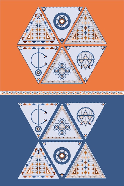 Vektor poster tazerzit pattern vector illustration das symbol der marokkanischen berberschmuck-amazigh-kultur