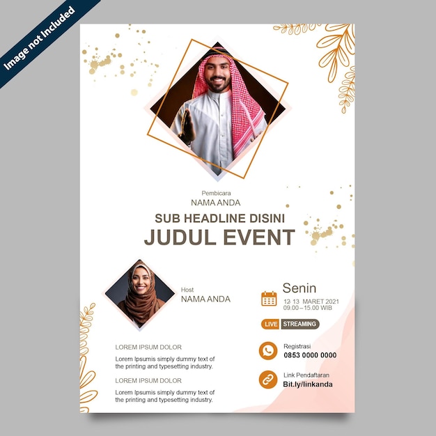 Poster zur Ankündigung einer islamischen Veranstaltung