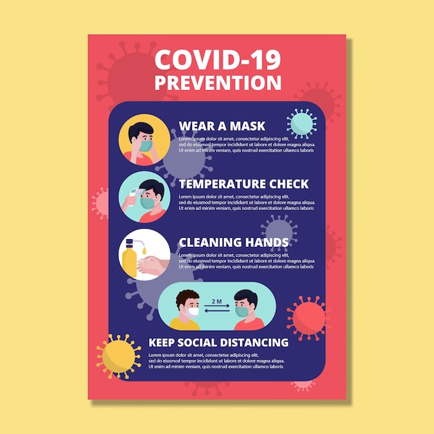 Poster zur coronavirus-prävention