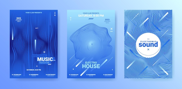 Posterset für elektronische Musik