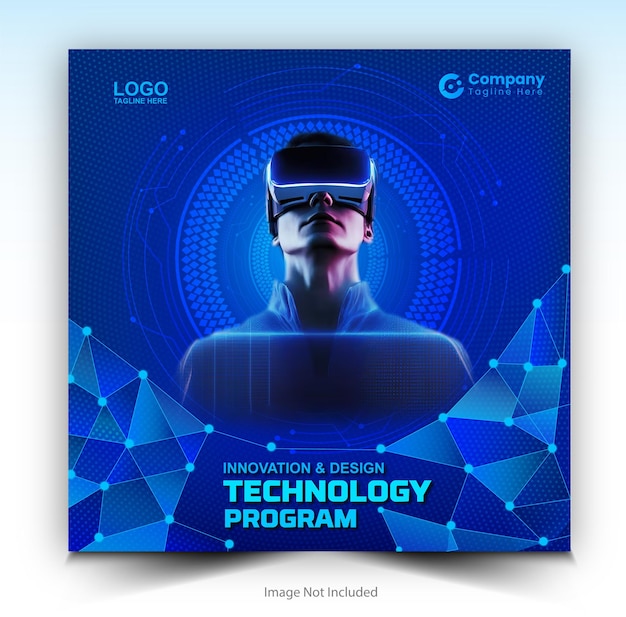 Postervorlage für Technologie der künstlichen Intelligenz