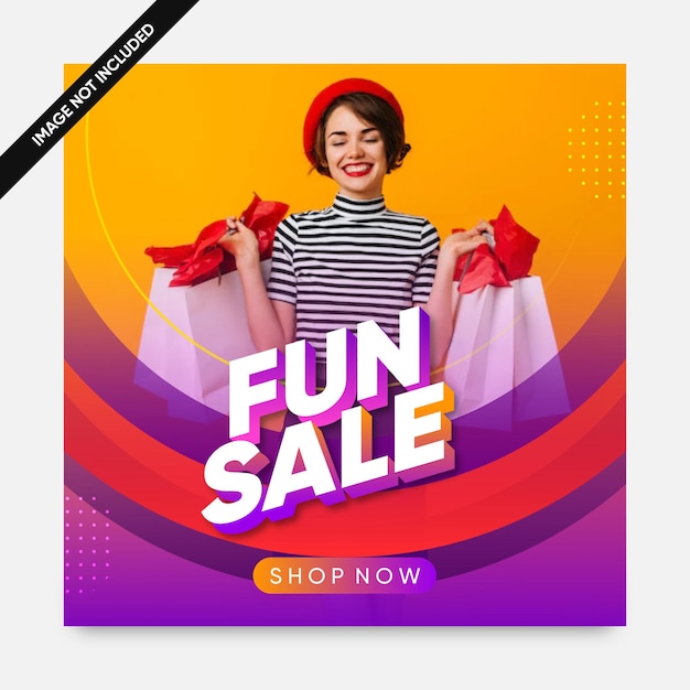 Postvorlage für den Social Fashion Sale Social Media