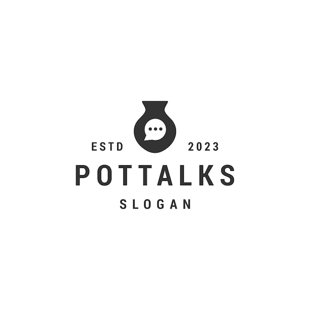 Vektor pot talks-logo-design-icon-vektor-vorlage