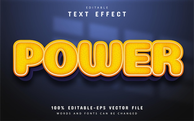 Power 3d gelber texteffekt