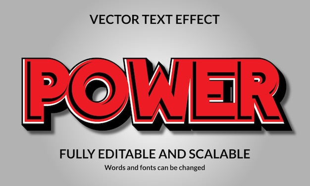 Power Editierbarer 3D-Textstileffekt