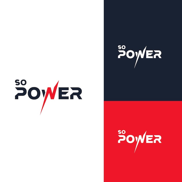 Vektor power logo design vorlage