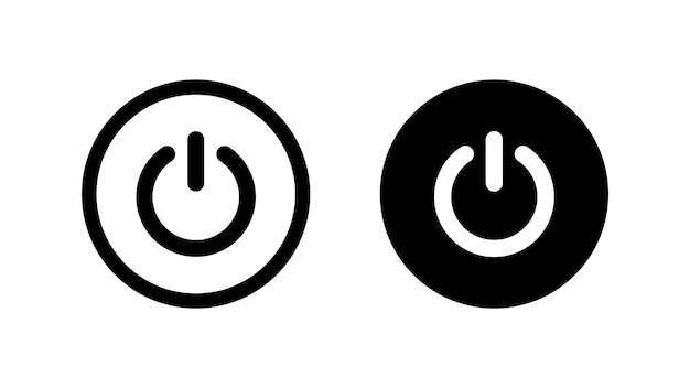 Vektor power-symbol vektor-illustration auf weißem hintergrund