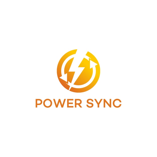 Power sync logo-vorlage entwirft vektorillustration