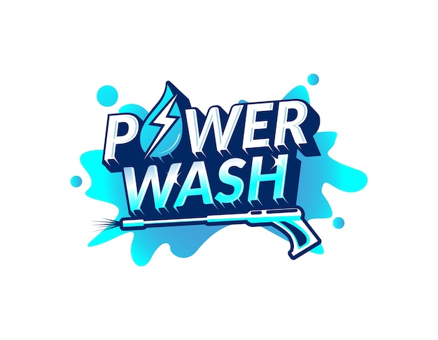 Power Wash Geschäftslogos Design Vorlage