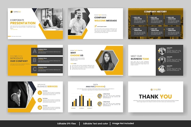 Powerpoint-Präsentationsvorlage für Werbeflyer-Broschürenprodukt