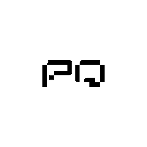 PQ-Monogramm-Logo-Design, Buchstabe, Text, Name, Symbol, monochromes Logo, Alphabet-Zeichen, einfaches Logo