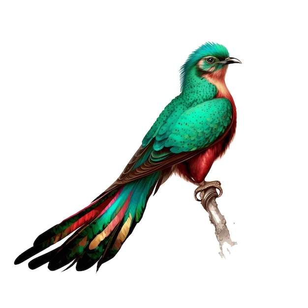 Prächtige quetzal-aquarellfarbe