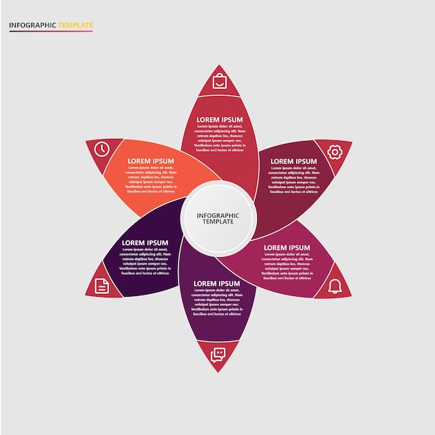 Vektor präsentation business infografik vorlage mit symbolen