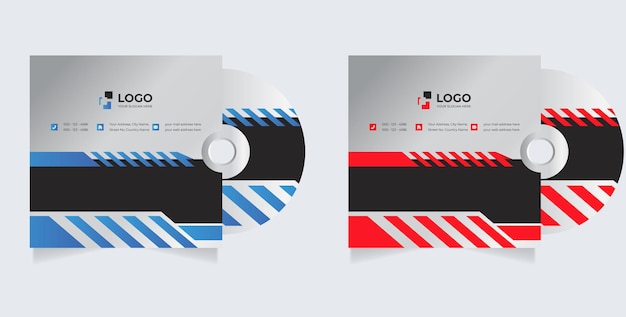 Vektor präsentation der cd-cover-designvorlage, editierbare vektorillustration