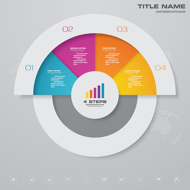 Präsentation Diagramm Infographik Element.
