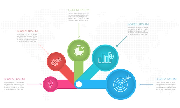 Präsentation infografik vorlage 5 optionen.