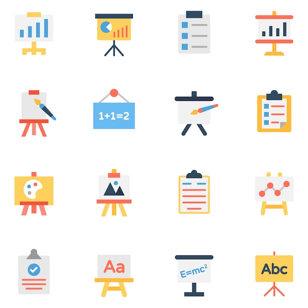 Präsentation und boards icons pack