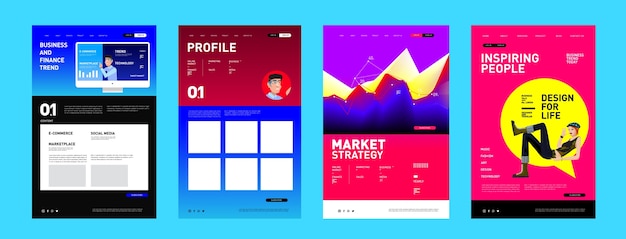 Präsentation und Website Interface Design