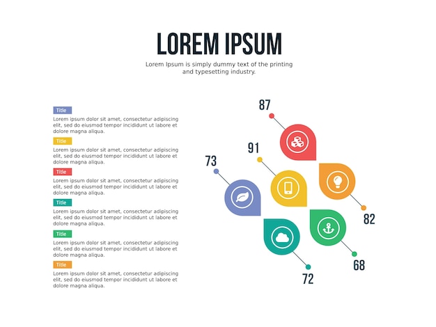 Präsentationsfolie mit business infografik