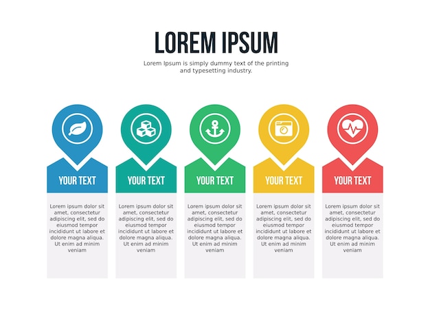 Präsentationsfolie mit business infografik