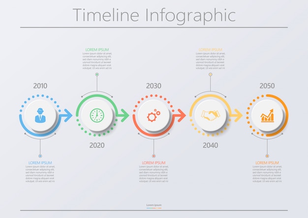 Präsentationsgeschäft Infografik Vorlage mit 5 Optionen.