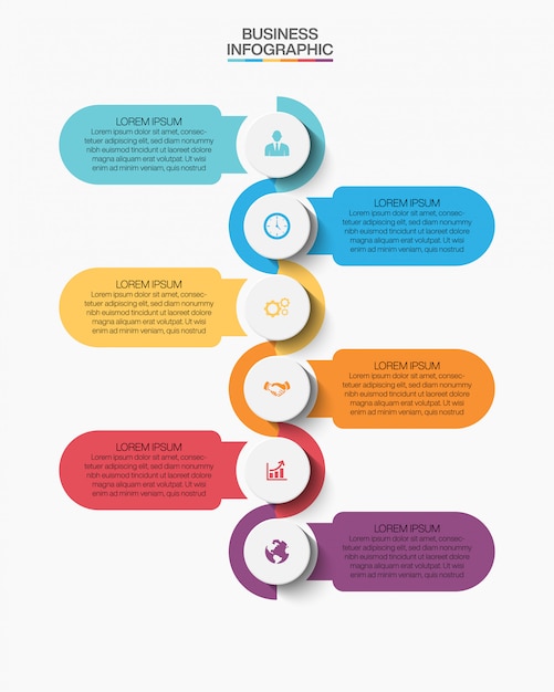 Präsentationsgeschäft infografik vorlage mit optionen