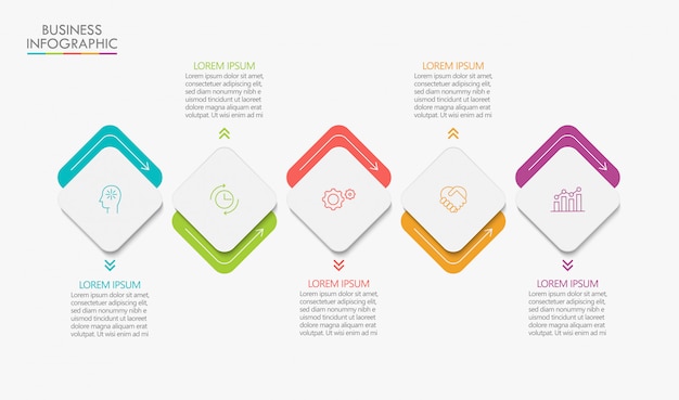 Präsentationsvorlage geschäft infographik