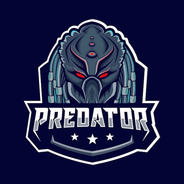 Vektor predator blaues abzeichen