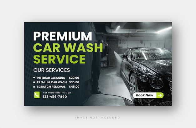 Premium-Autowaschbanner-Design