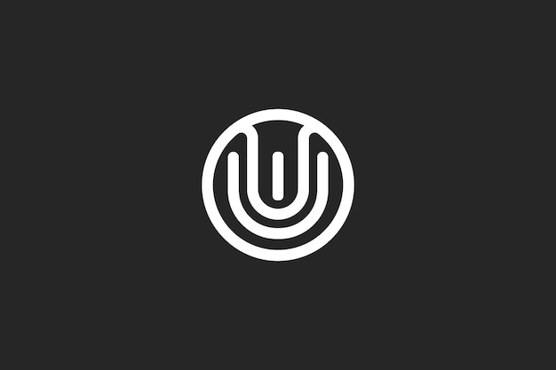 Vektor premium-brief mu-logo-design kreatives monogramm des luxuskreises